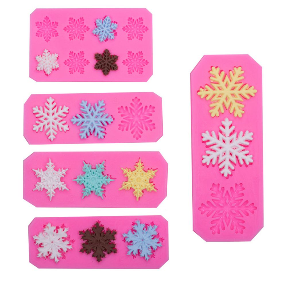 Khuôn Silicone Tạo Hình Làm Bánh Kẹo Hình Bông Tuyết 3d