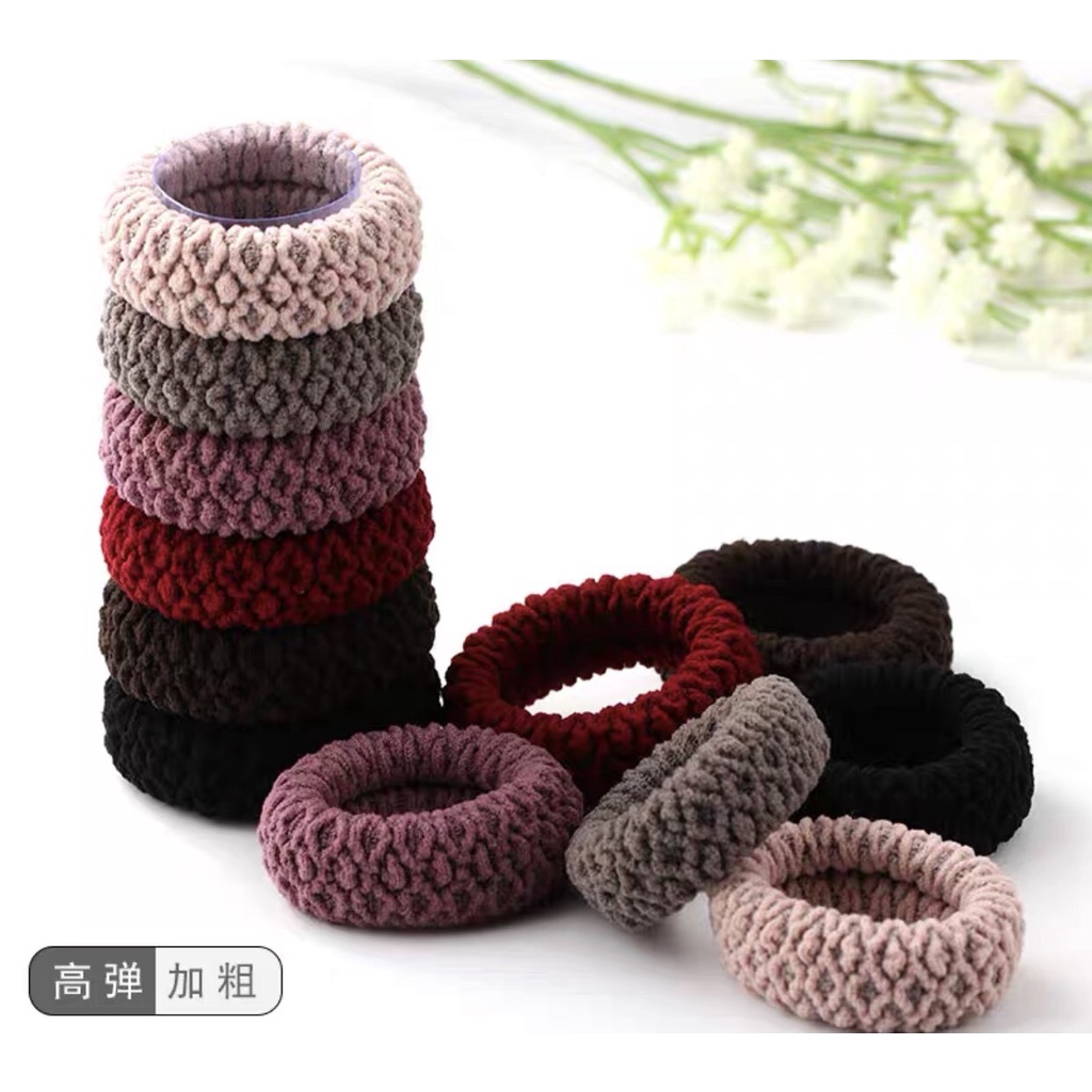 Hộp 12 Dây Cột Tóc Bản To Phong Cách Hàn, Hàng Đẹp