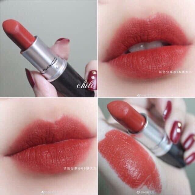 ( AUTH) Son MAC mini RUBYWOO, CHILI, VELVET TEDDY 1,8g