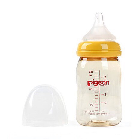 [CHÍNH HÃNG]Bình sữa cổ rộng PPSU Plus Pigeon 160ml-240ml