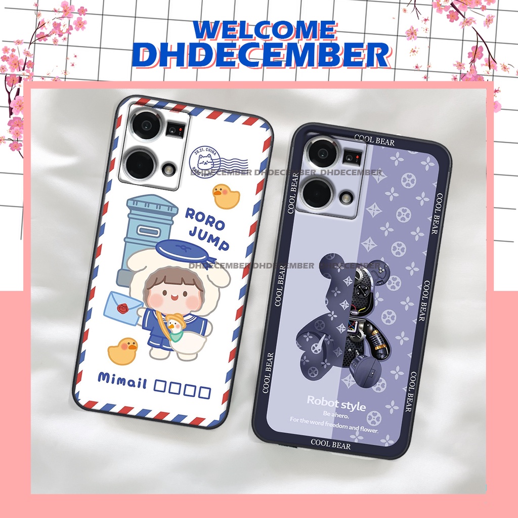 Ốp lưng Oppo RENO 8 4G - BẢO VỆ CAMERA in hình 3D GẤU HỒNG-GẤU BEER -CỰC XINH-RẺ