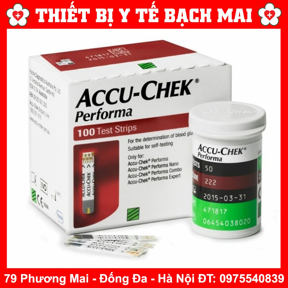 Que Thử Đường Huyết Accu-Chek Performa Lọ 50 Que