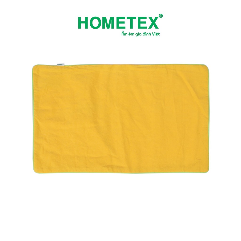 Áo gối đầu Hometex size 30x50cm viền gân cotton xốp màu