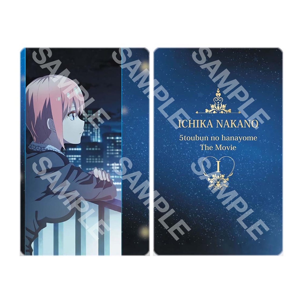 Ảnh card bo góc in hình Gotoubun No Hanayome ver THE NIGHT Nhà Có 5 Nàng Dâu thẻ bo viền 5*8cm anime chibi