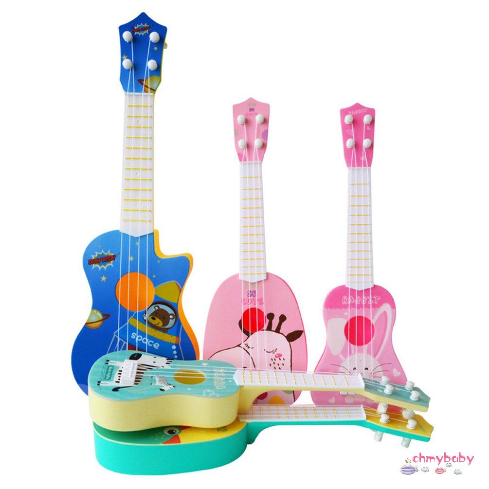 【OMB】 Children Trumpet Simulation Ukulele Four-string Playable Musical Toys