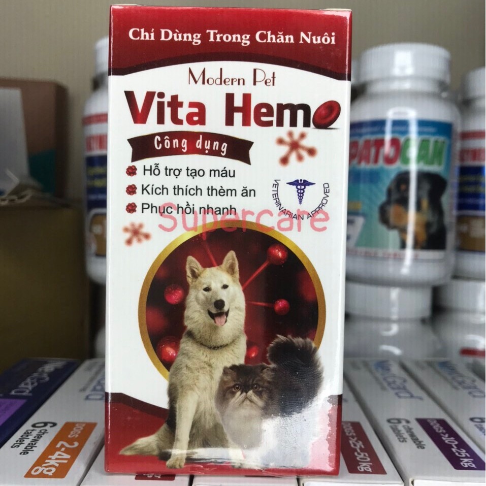 Vita Hemo - Tạo Máu Kích Thích Thèm Ăn Phục Hồi Sức Khoẻ Nhanh Cho Thú Cưng