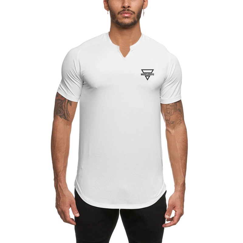 Áo Thun Thể Thao Tay Ngắn Cổ Chữ V Thời Trang Cho Nam