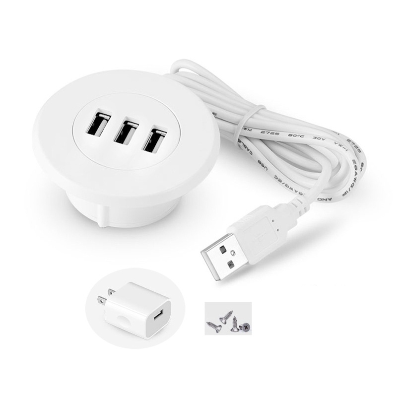 Ổ Cắm Điện Để Bàn Với 3 Cổng Sạc USB Đa Năng