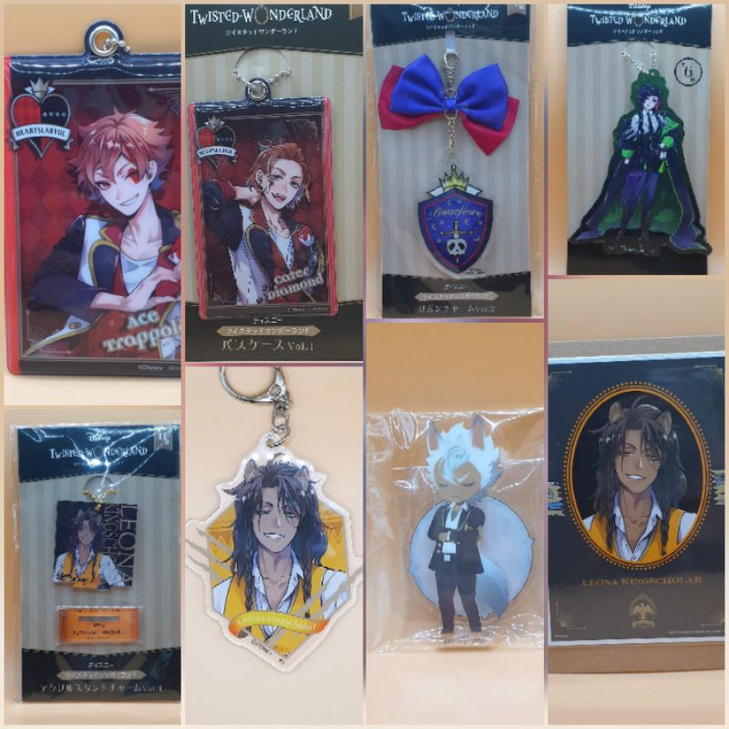 Móc khóa và standee chính hãng Disney Twisted Wonderland