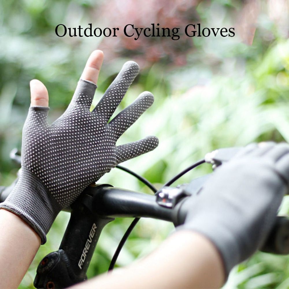 Găng tay hở ngón chống nắng thoáng khí chống trượt màu sắc thời trang dành cho nam