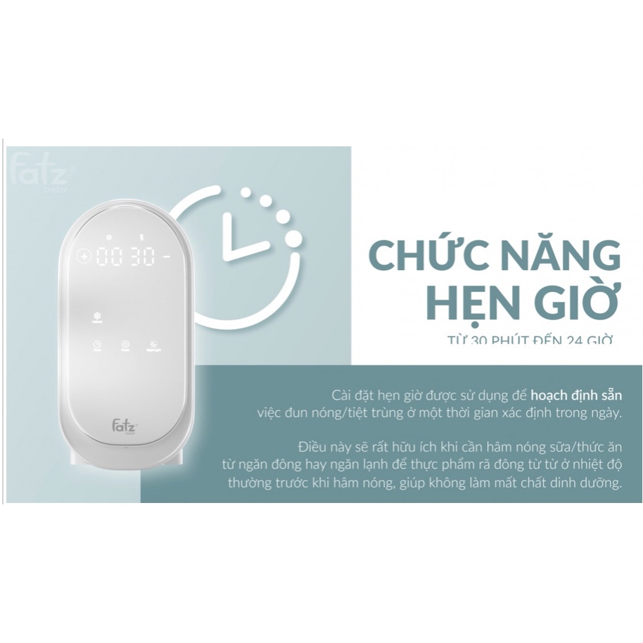 Máy hâm sữa tiệt trùng điện tử 2 bình Duo 6 Fatzbaby
