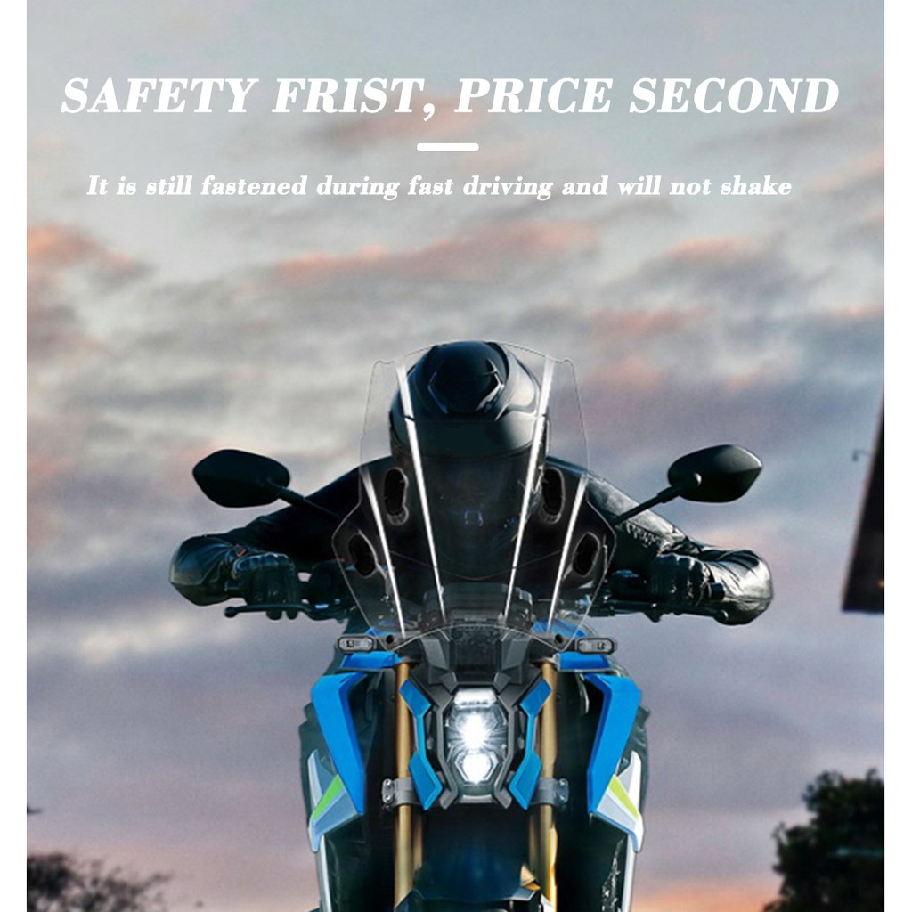 Kính Chắn Gió 22mm 25mm 28mm Gắn Tay Lái Xe Máy