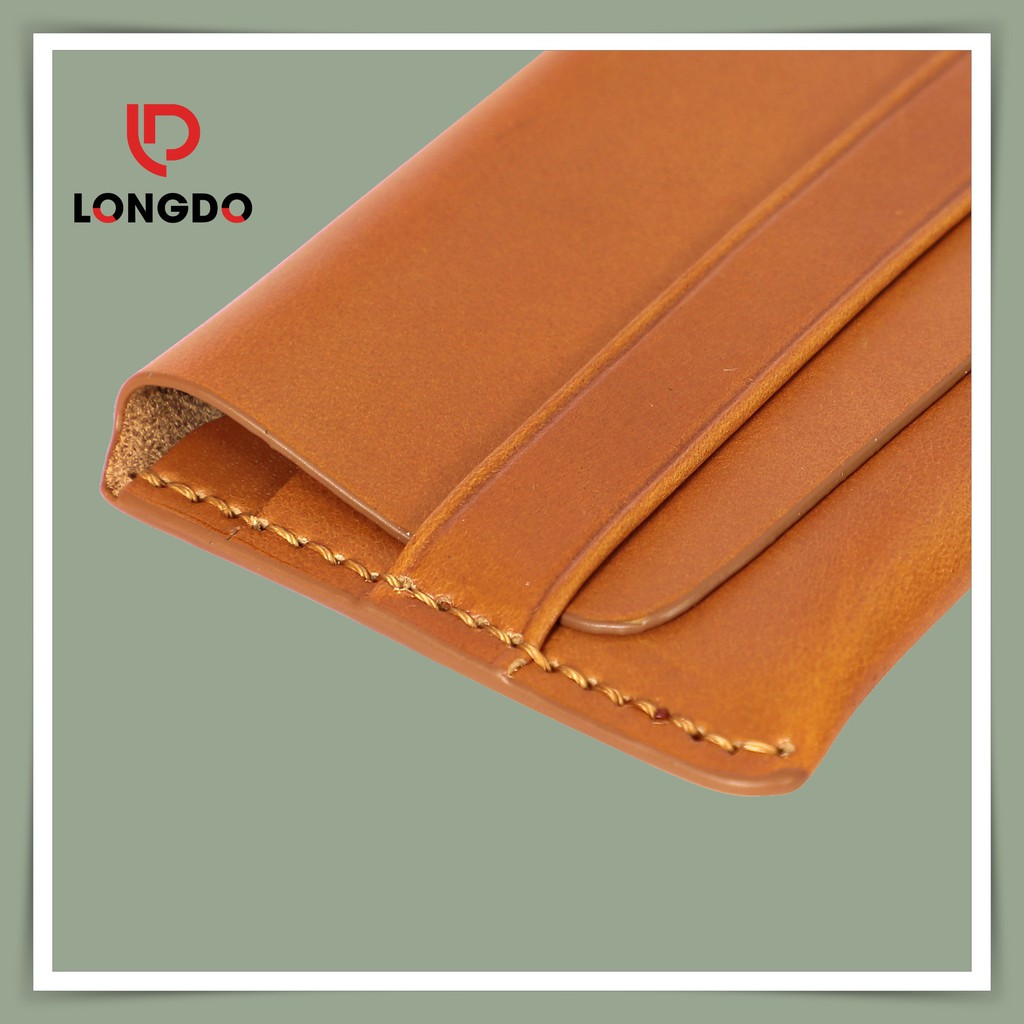 Ví đựng thẻ ATM - Cam kết 100% da bò thật nhập khẩu - Ví đựng card cao cấp thương hiệu Longdo Leather - C01