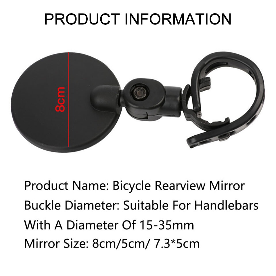 GTUBIKE Gương chiếu hậu góc rộng bằng silicon cho xe đạp leo núi