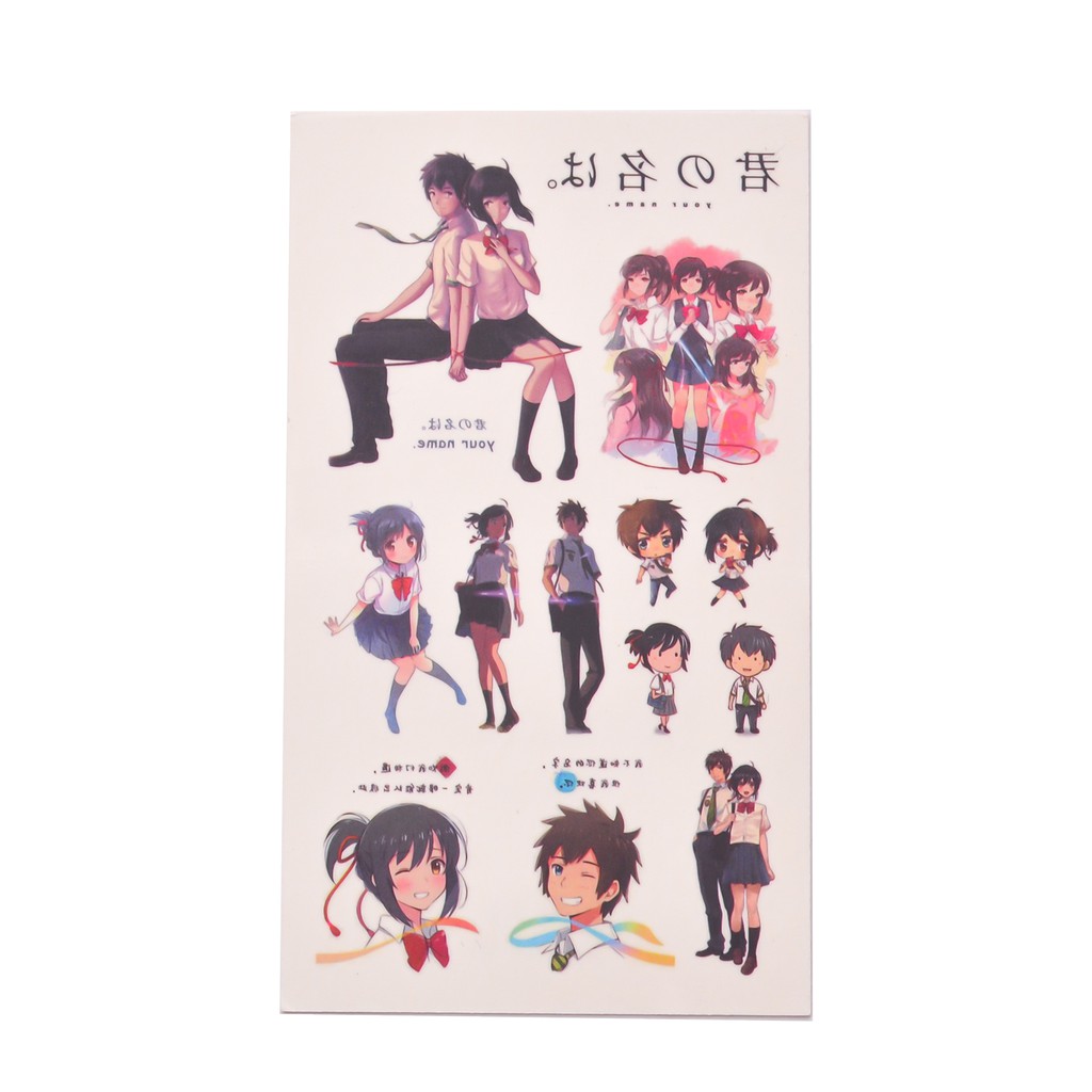 Sticker Anime hình xăm dán da - Your Name [PKA] [KS30]