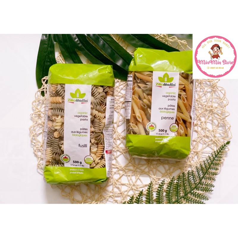 NUI XOẮN VÀ NUI ỐNG RAU CỦ HỮU CƠ BIOITALIA