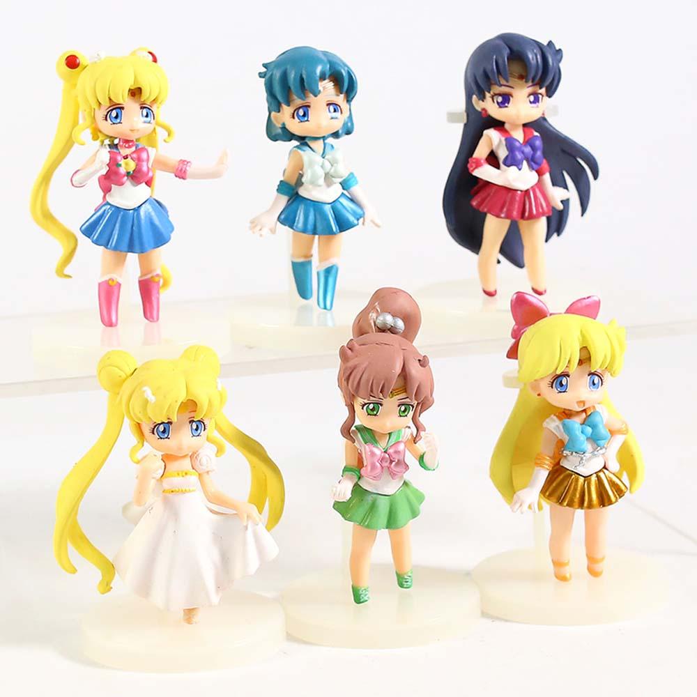 REBUY1 Sailor Moon Mô Hình Đồ Chơi Nhân Vật Thủy Thủ Mặt Trăng Tsukino Usagi Để Bàn Trang Trí