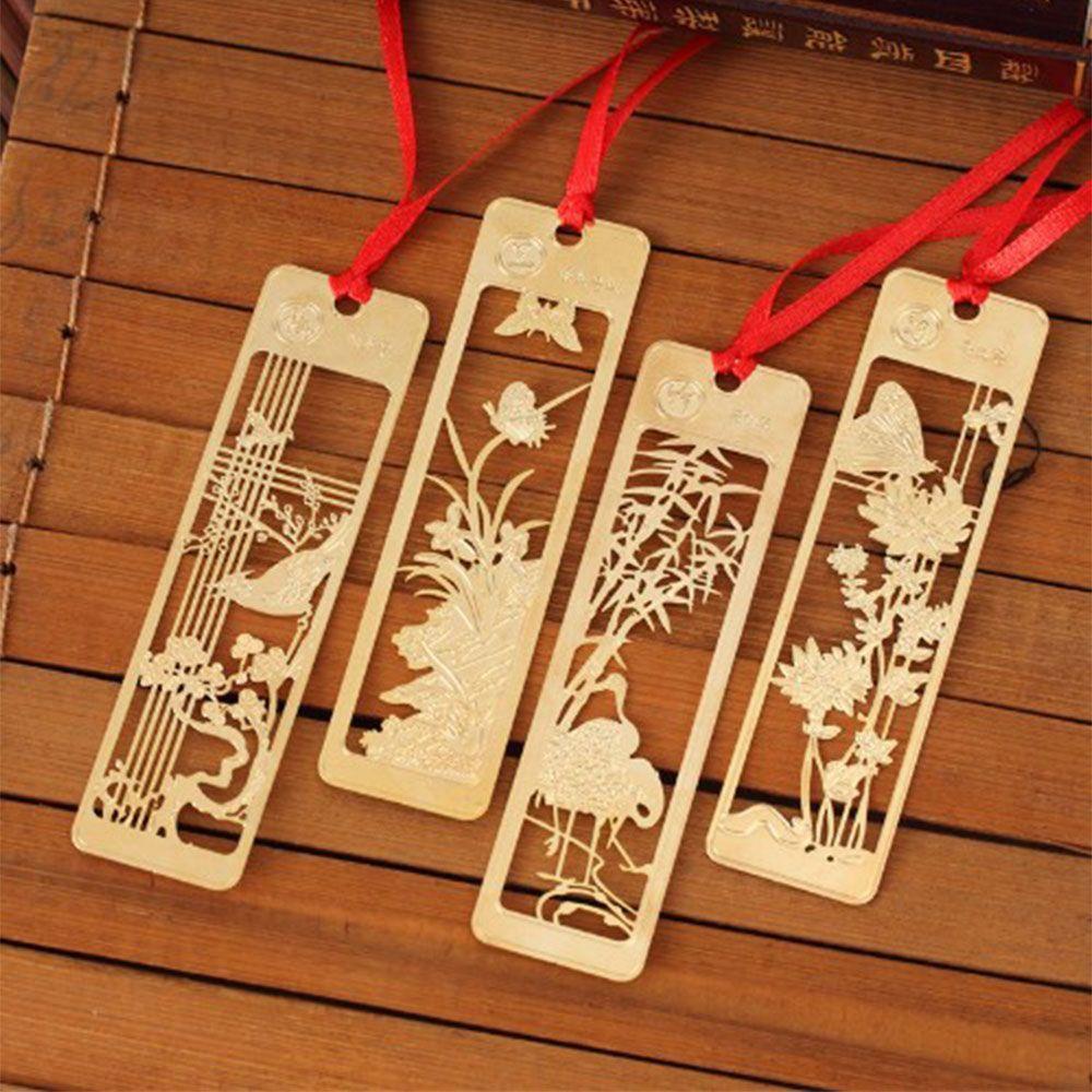 Thẻ Đánh Dấu Trang Sách Bằng Kim Loại Phong Cách Vintage
