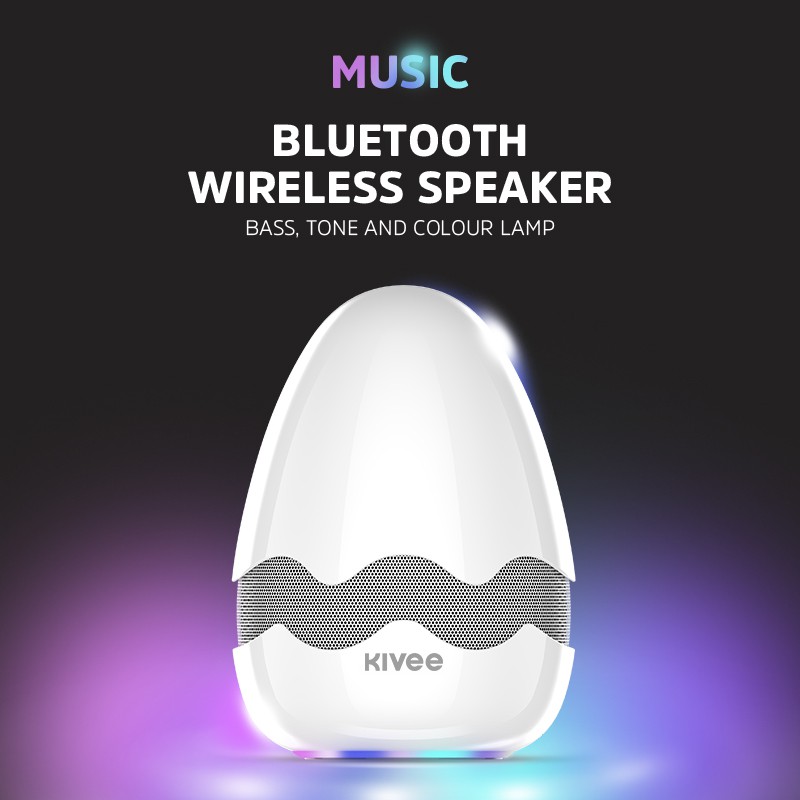 Kivee MW01 Loa Bluetooth Hình Trứng Ngỗng Lớn Nhiều Màu Tùy Chọn Hỗ Trợ Thẻ Nhớ Tf Có Đèn Led Đẹp Mắt