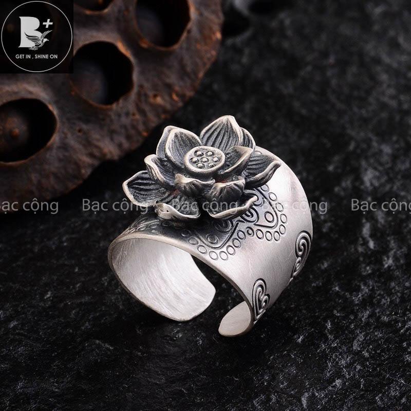 Nhẫn hoa sen 3d bản to