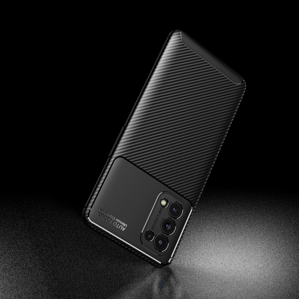 Ốp Lưng Họa Tiết Sợi Cacbon Cá Tính Cho Oppo Reno5 Pro 5g