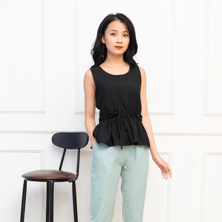Áo đũi lụa sát nách Vicci cao cấp màu Đen