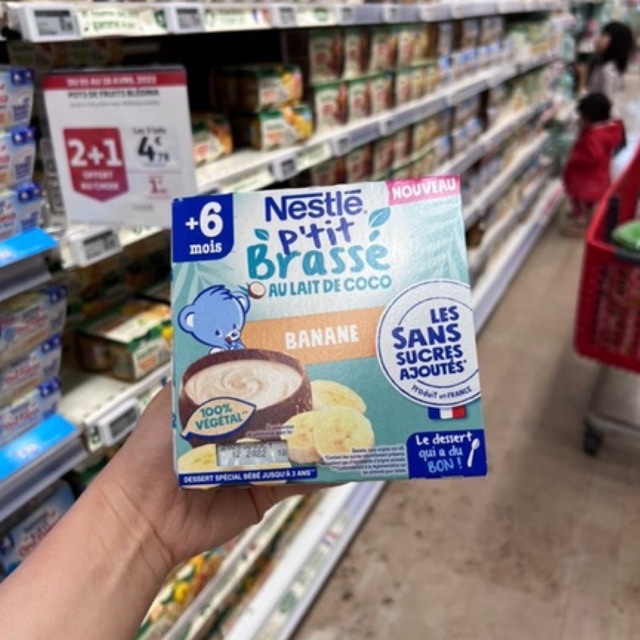 Sữa Chua Sữa Dừa Nestle Cho Bé Dị Ứng Từ 6M. Date t3/2023