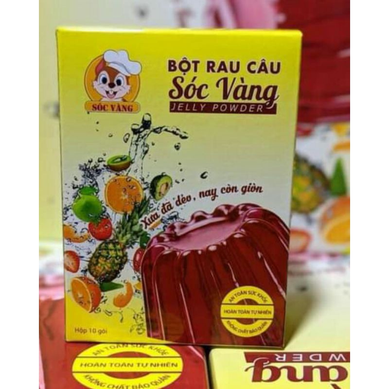 COMBO 3 HỘP BỘT RAU CÂU SÓC VÀNG - hộp 120gr