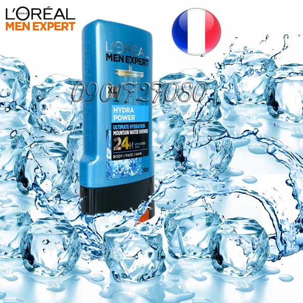Sữa tắm gội Loreal Hydra Power - Pháp