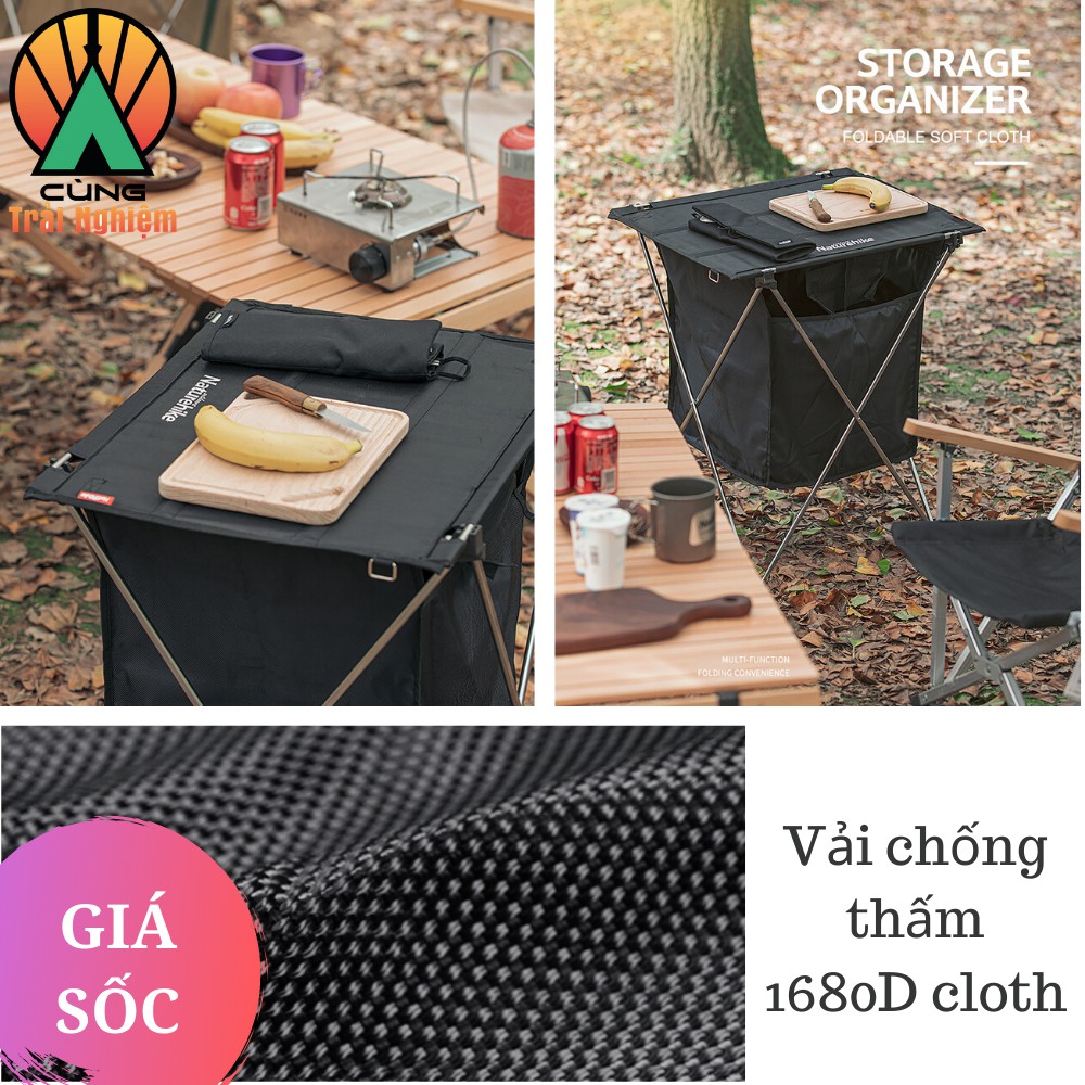 [CHÍNH HÃNG] Bàn Xếp Dã Ngoại Di Động Cầm tay Siêu nhẹ cho Du Lịch Picnic Cắm Trại Câu cá NatureHike NH19JJ084