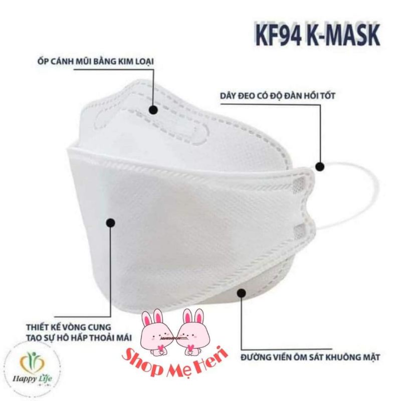 Khẩu Trang 3D Kháng Khuẩn KF94 LandMask Set 1 Bịch 10 Cái Hàng Công Ty Chính Hãng