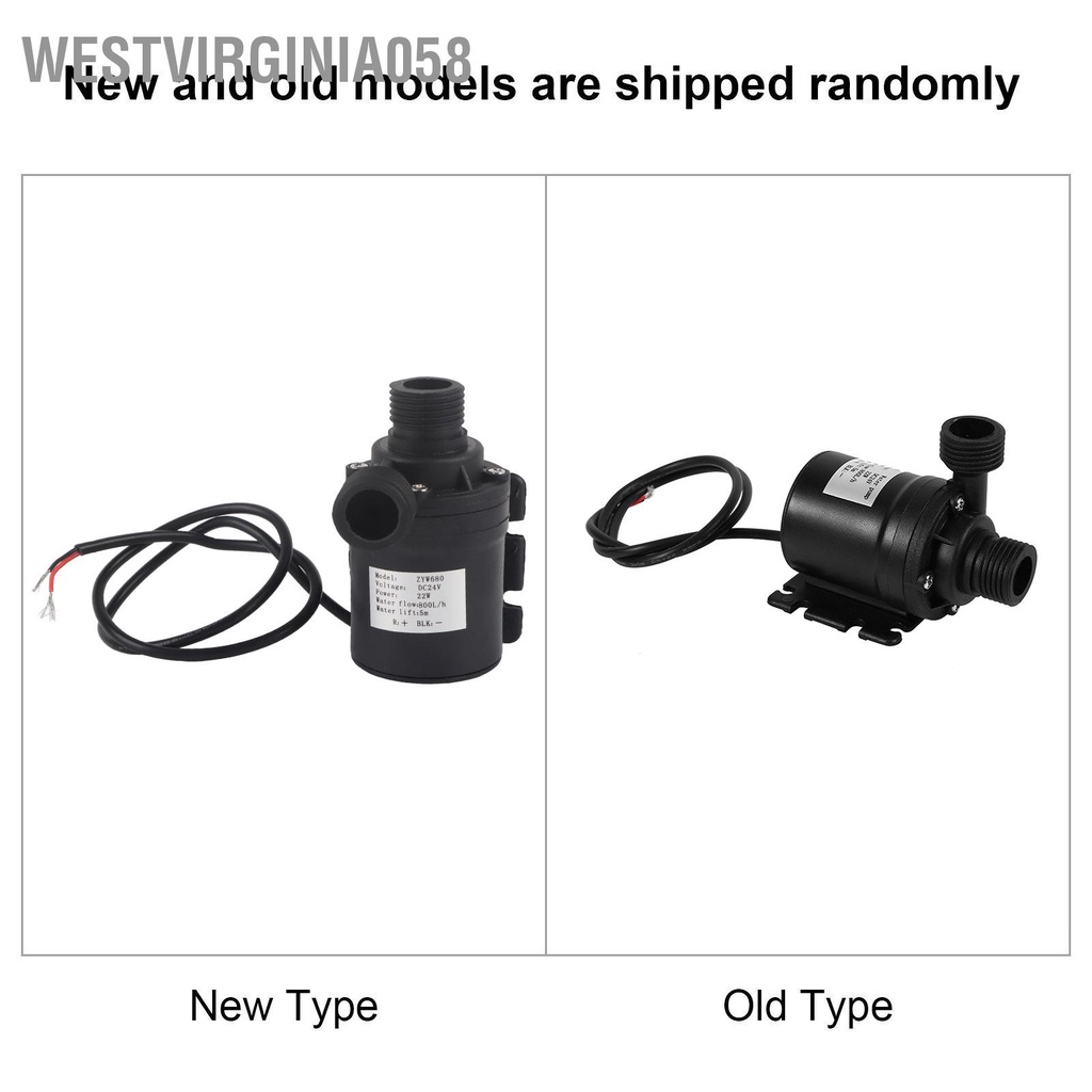 Có thể bán buôn Máy bơm tuần hoàn nước nóng DC 24V Năng lượng mặt trời Động cơ không chổi than Bể cá chìm 800L / H 5M Westvirginia058 Hàng giao ngay