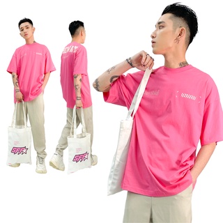 5THEWAY /public icon/ LETTER DROP SHOULDER TEE™ in PINK aka Áo Thun Hồng Tay Ngắn