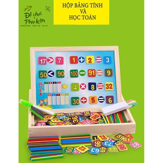[SALE] Bộ đồ chơi học toán bằng gỗ với số từ 0-99 có nam châm, que tính và bảng 2 mặt cho bé yêu