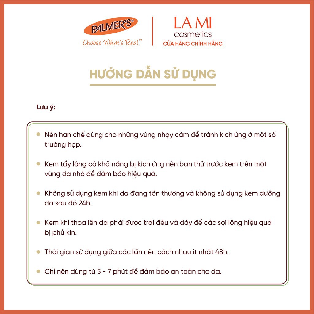 [Chính hãng] Kem tẩy lông Palmer's dịu nhẹ toàn thân và bikini cho da nhạy cảm 236ml