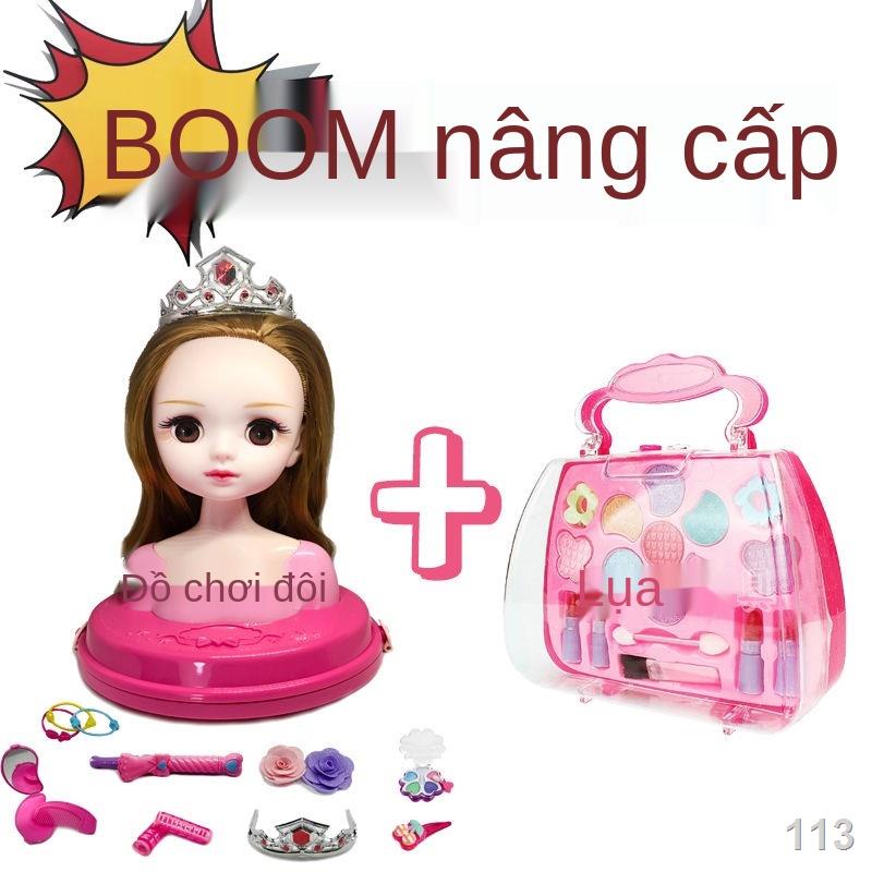 Tập Chải Tóc Bán Thân Barbie Bộ Trang Điểm Búp Bê Cô Gái Công Chúa Đồ Chơi Trẻ Em Món Quà Sinh Nhật 3 ~ 6 Tuổi