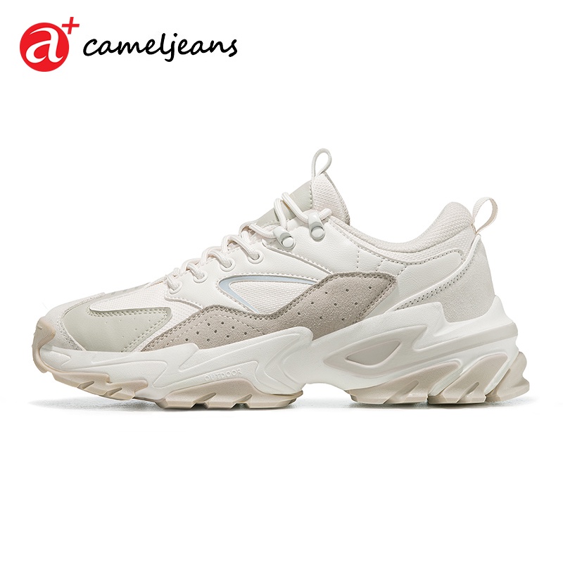 Giày thể thao Cameljeans A132304805 màu trắng / đen chống trượt hấp thụ sốc thời trang năng động trẻ trung cho nam