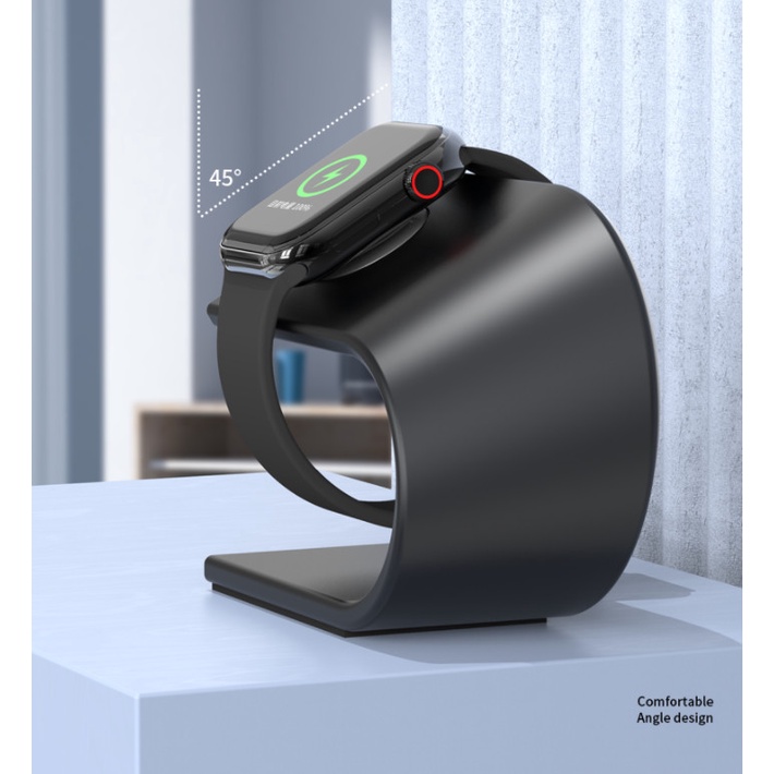 Đế Dock Sạc ko dây đ/hồ táo Nhôm Nguyên Khối Kiêm Giá Đỡ Treo đ/hồ smart VINTECH
