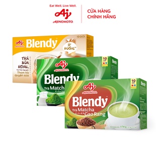 Combo 1 Trà matcha gạo rang Blendy 170g + 1 Trà matcha sữa Blendy 170g+ 1 Trà sữa royal Blendy 180g