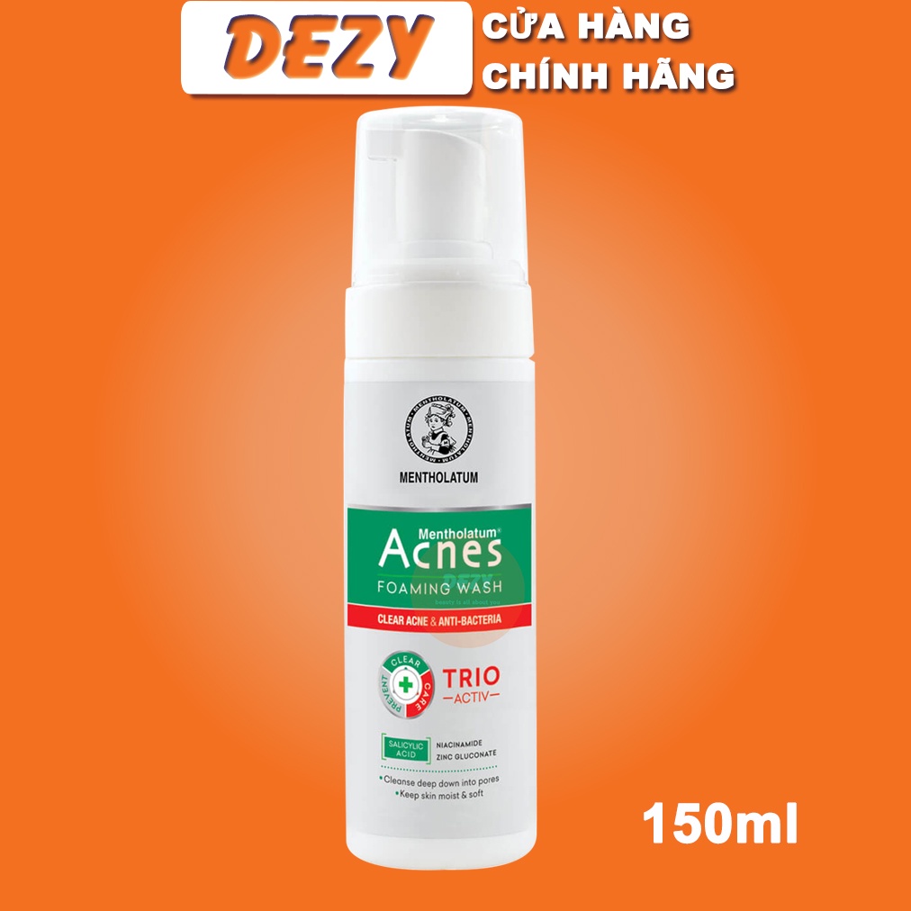 Sữa Rửa Mặt Acnes Tạo Bọt Sạch Da Ngừa Mụn 150ml Foaming Wash Rohto - Srm Salicylic Acid Kiểm Soát Nhờn Kháng Khuẩn Dezy