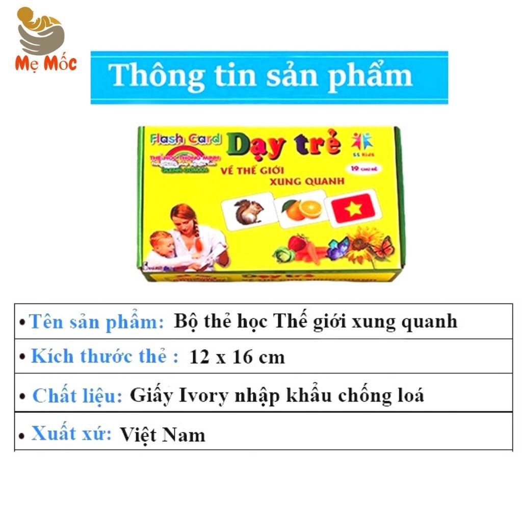 Thẻ Flashcard Glenn Doman Song Ngữ Anh Việt - Thẻ Học Thông Minh Nhận Biết Hình Ảnh,Từ Vựng Size To Cho Bé -Shop Mẹ Mốc
