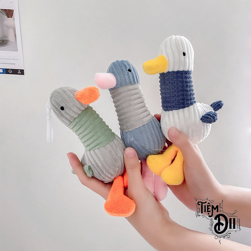 Móc Khóa Vịt Nhồi Bông Dễ Thương Món Quà Cute Dành Cho Bạn Bè Người Thân Móc Khoa Thú Bông Hình Vịt Nhiều Màu