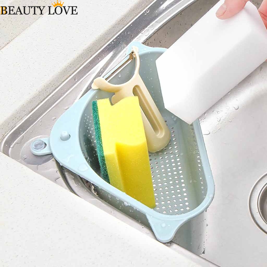 [Mới] Giá Đỡ Xà Phòng Hình Tam Giác Có Giác Hút Đa Chức Năng Thoát Nước Góc Phụ Trợ Cho Phòng Tắm