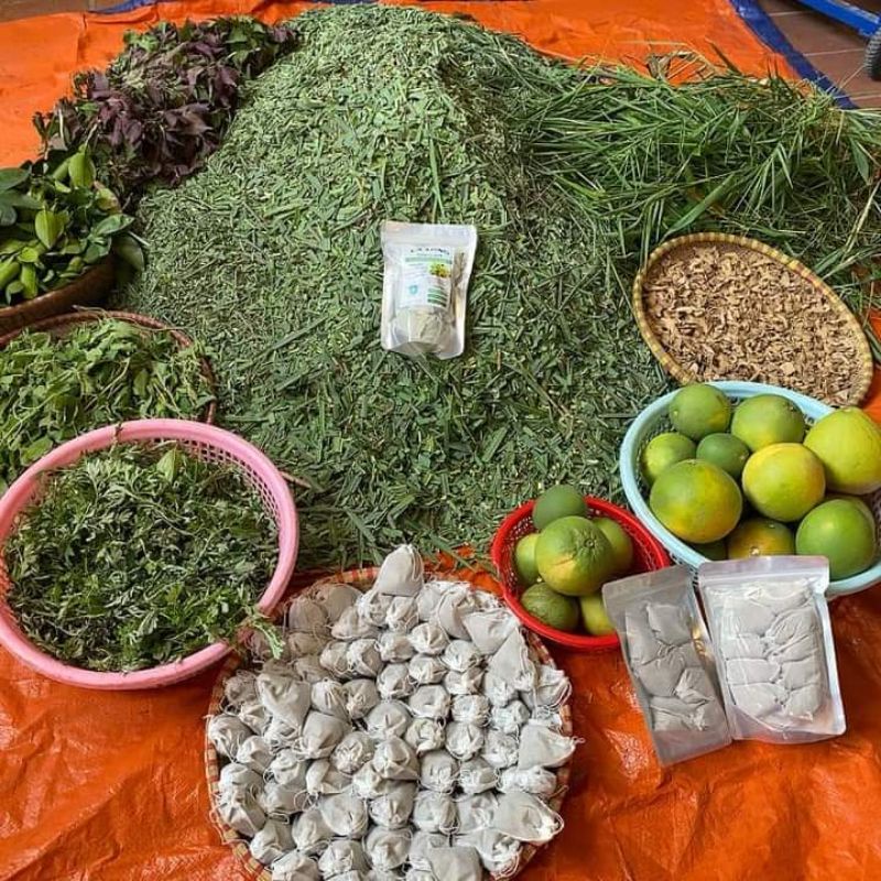 (lá mới) Gói xông - tắm giải cảm 500gr -1 kg