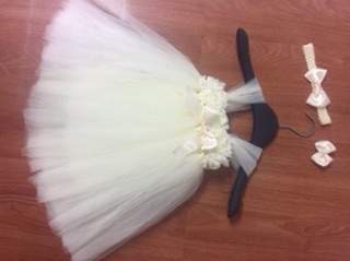 Combo váy kèm set phụ kiện 3 món cho bé