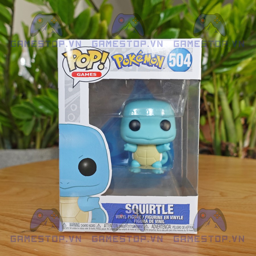 Mô hình Pokemon Squirtle/Zenigame 504 10CM Funkoo Pop nhựa VINYL CHÍNH HÃNG MỸ Pokemoncenter POKFKP01