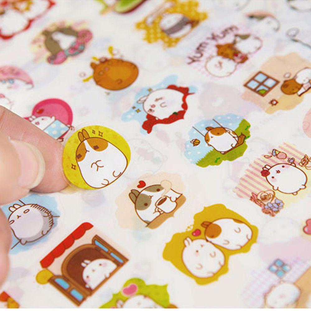 PEWANY Sticker Dán Trang Trí Laptop / Điện Thoại Hình Thỏ Molang Đáng Yêu