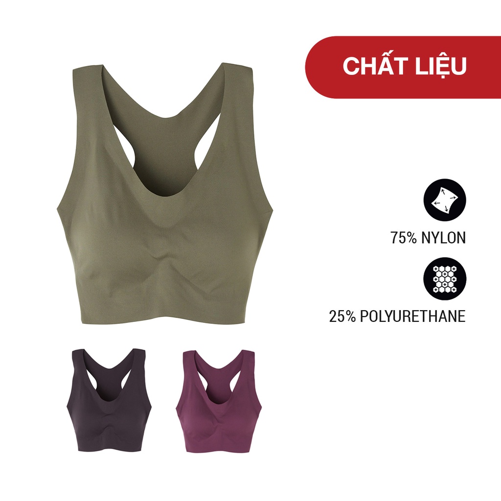 Áo tập crotop Body Wild Air Sport Gunze BHZ055 không đường may có sẵn bra Made in Japan