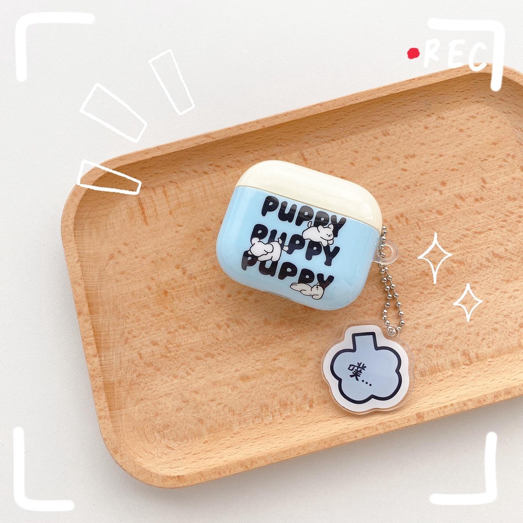 Vỏ Bảo Vệ Hộp Sạc Tai Nghe Bluetooth Không Dây AirPods 1 2 pro 3 2021 gen3 Bằng TPU Silicone Mềm Chống Rơi Hình Cún Dễ Thương