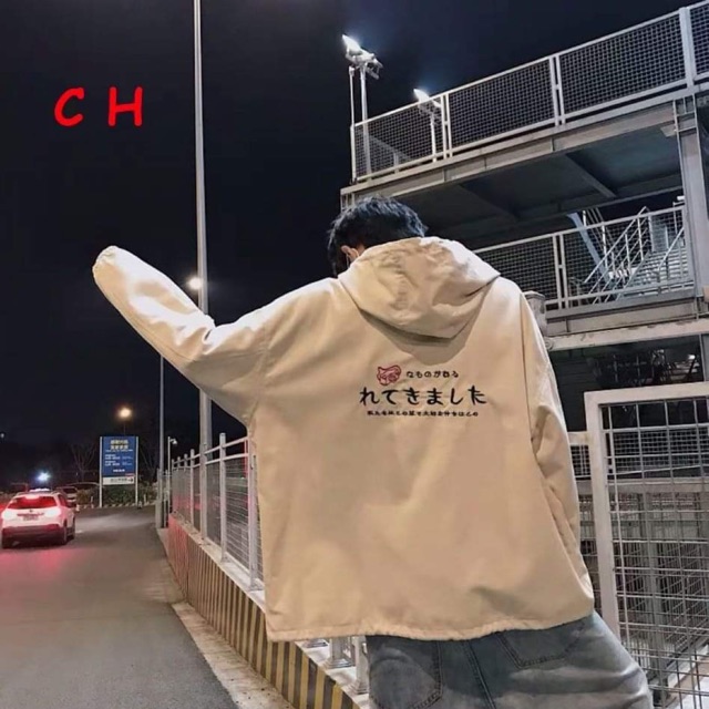 Áo kaki chữ tàu logo đỏ COM648